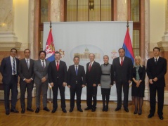 16 October 2014 The MPs in meeting with Ambassador John O'Keefe, Executive Director of the Open World Leadership Center